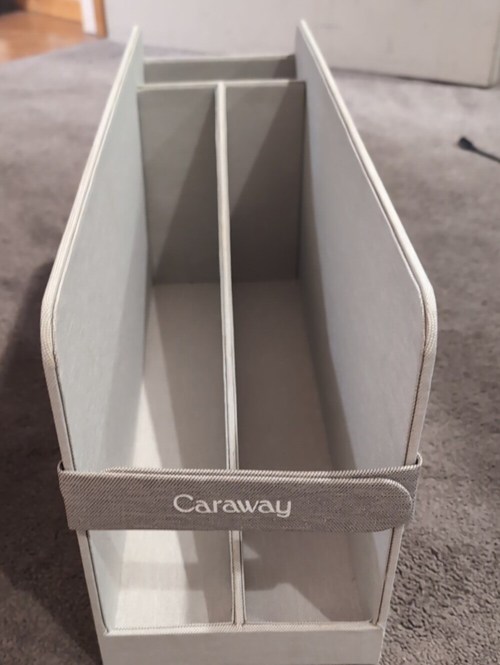 CARAWAY BAKEWARE CANVAS STORAGE BIN HOLDER ORGANIZER EUC